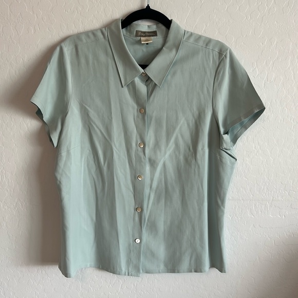 Vintage 2008 Silk Happy New Year Tommy Bahama Blue Shirt. Size Large. - Picture 2 of 12